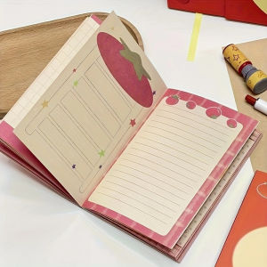 64 แผ่นมะเขือเทศธีมสมุดบันทึก DIY Planner & Office Supply ที่มีสีสันหน้าเต็มหน้าไดอารี่ Scrapbooking & การเขียน