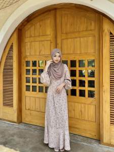 DANIA FLORAL KOREAN DRESS FISHTALL DRESS KOREA DRES BUSUI DRESS BUNGA