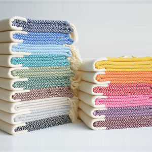 100x180CM Thick Turkish Beach Towel With Tassel Diamond Pattern Beach Quick Dry Sand Free Lightweight Large Size Towels Light