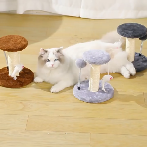 Cat Climbing Frame Double Layer With Ball and Plush Toys Cats Scratching Tree Cat Climbing Toy