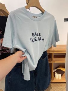 Summer Chic Loose Fit Short Sleeve T-Shirt Womens Round Neck Print Casual Versatile Cotton Top Korean Style Comfortable