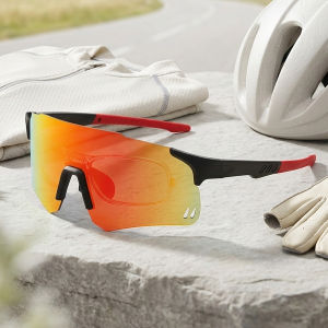 Windproof One-Piece Sunglasses for Men Women Outdoor Sports Fishing Driving Coating UV400 Protect Rimless Mirror Eyewear