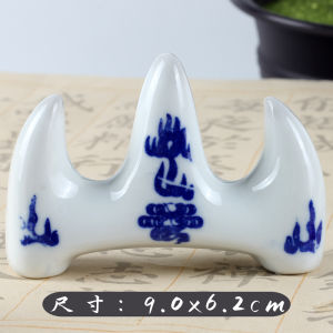 Qinglong Porcelain Brush Mountain Ceramic Calligraphy Painting Chinese Traditional Five-Finger Mountain Pen Holder for Calligraphy