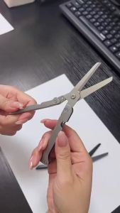 Multi-functional Mini Scissors Foldable Portable Camping Combination Scissors Outdoor Survival Tool for Hiking Fishing Hunting