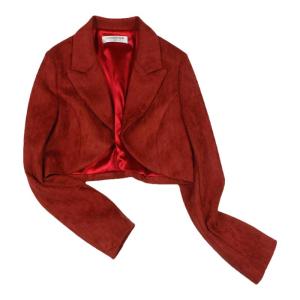 GOSSIP.D | Spring Autumn 2025 Womens Slim Fit Long Sleeve Short Coat Jacket Deer Skin Velvet Outerwear Original Design Fashionable Top