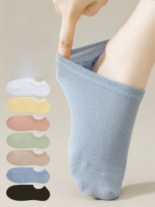 miiow | Womens Breathable Mesh Socks Anti-slip Long Pile Cotton Sweat Absorbent Socks Anti-odor Antibacterial Short Socks Catman Brand