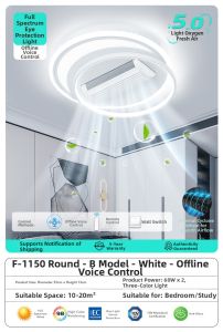 smeou | Modern Simple LED Bladeless Ceiling Light
