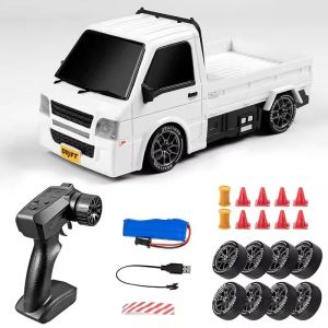 1/24 Remote Control Drift Car 2.4GHz 20km/h Four-Wheel Drive High-Speed Remote Control Truck Drift Tires & Dual Battery Racing