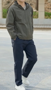 LJPNK 2025 Mens Casual Windbreaker – Waterproof Hooded Outdoor Hiking Jacket for Spring & Autumn Use