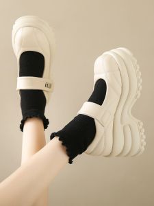 French Mary Jane Womens Shoes Spring High Heels Soft Style Fairy Gentlewoman Fashion Single Shoes round Toe Slip-On Boots