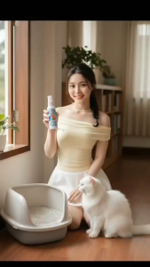 Hanpet- XC PET 100ml (thailand) Xịt thơm khử mùi hôi cát mèo và mùi hôi trên cơ thể chó mèo