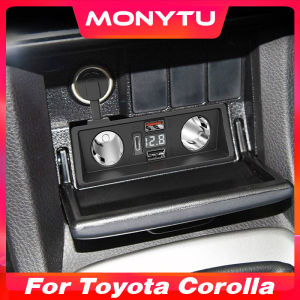 For Toyota Corolla Altis Car Lighter Socket Splitter plug adapter Fast Charging Interior Product Accessories 2014-2018