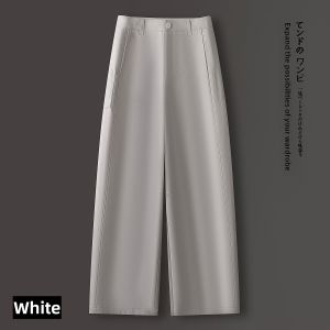 MEITESIJIAONU | Deep Burgundy Wide Leg Trousers Women