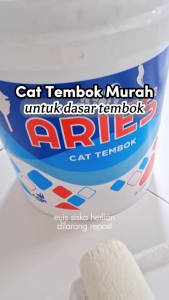 cat tembok aries standar kemasan 5 kg warna putih dan tinting