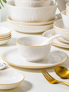 YICHEN | Truffle White Ceramic Bone China Dish Set