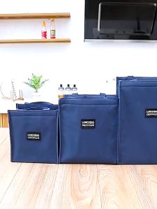 MLADEN Lunch Bag with Zipper Insulated Reusable Thermal Bag for Kids Adults Bekal Makanan Bento Bag