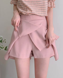 Pink Anti-Exposure Belly-Covering Suit Plus Size Ladies Culottes