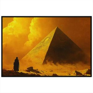 Tranh phong cảnh kim tự tháp. Tranh treo tường dán tường sơn dầu canvas trang trí. CGI-2058