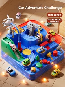 BABYSHOME | Intelligent Railway Track Cars Parking Adventure Play Set