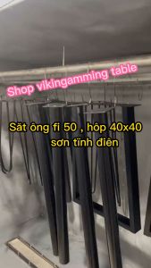 Chân bàn sắt ống tròn phi 50 - hàng sơn tĩnh điện