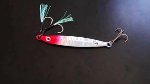 5pcs Metal Slow Jig 10-60g Sinking Casting Jigging Bait with Two Assist Hook for Tuna Bass in Saltwater Freshwater Fishing Gear