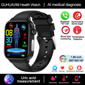2024 New Men Uric Acid Blood Fat Smart Watch Men Blood Sugar ECG+PPG Blood Pressure Bluetooth Call Sports Health Monitor Watches