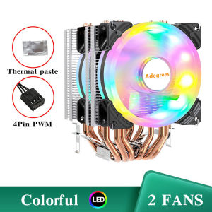 6 Heatpipes CPU Cooler Towers PC Processor RGB Radiator For Intel LGA 1150 1151 1156 1366 1200 1700 2011 AM3 AM4 AM5 Ventilador