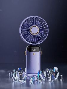 Portable Mini Fan USB Rechargeable Mini Fan Adjustable Cooling Fan Handheld Fan with Battery Display