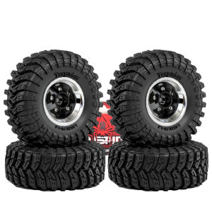 Bộ 4 Bánh Xe Và Lốp Beadlock 1.3 Inch Lỗ Bắt Ốc 7mm Dành Cho Xe RC Crawler Tỷ Lệ 1/18 1/24 Tương Thích Với TRX4M SCX24 AX24 FCX18 FCX24 Phụ Kiện.