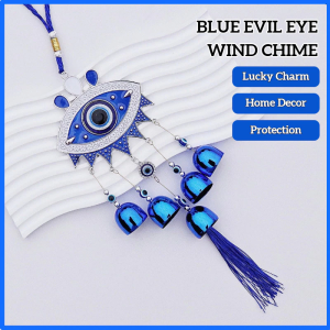 Blue Evil Eyes Door Hanging Lucky Protection Wind Chime Wind Bells Handcraft Pendant Home Decor