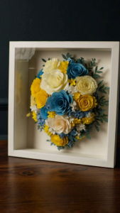 100% Real GLASS Rectangle Portrait Shadowbox Frame Wooden Display Flower Frame 3d DIY Hollow Box Flower Preservation Wedding Essential Keepsake