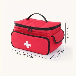 ถุงยาเดินทาง 1 ชิ้น ถุงยาครอบครัวที่ใช้กันทั่วไป ถุงเก็บยาขนาดเล็ก กล่องเก็บของ กล่องเก็บของฉุกเฉินที่บ้าน