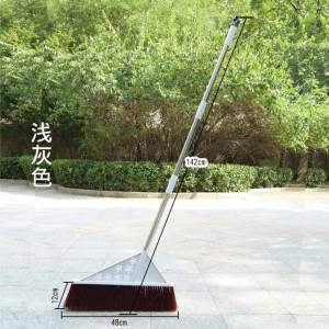 Hard Bristle Long Handle Broom for Courtyard Yard Outdoor Household Cleaning Tool Durable PP Stainless Steel Broom