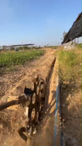 ใบขุดร่องใส่ท่อPVCขนาด17นิ้ว วางท่อไม่เกิน2.5นิ้วขุดลึก17cm.เหล็กหนา3มิล(รับประกันสินค้า)