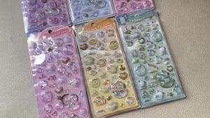 Sanrio | New! Sanrio Stickers Hellokitty Kuromi Cinnamoroll My Melody 3D Relief Jelly Sticker Kawaii Decoration DIY Phone Case Stickers