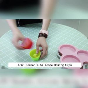 Khuôn Làm Trứng Bằng Silicon Hình Tròn Khuôn Bánh Cupcake Khuôn Bánh Muffin Khuôn Bánh Hamburger Chống Dính Để Tự Làm Đồ Ăn Khuôn Nướng Bánh