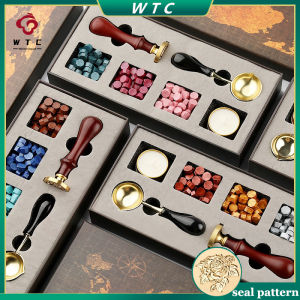 WTC* Detachable Sealing Replace Head Wax Set Stamp Spoon DIY Custom Stamp Wax Seal Box For Envolope Multifunctional Retro Lacquer Seal Envelope