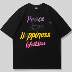 Loose Short Sleeve T-Shirt Womens Summer New Design Sensation Couples Printed Cotton Casual Fashion Commute Style White Deer