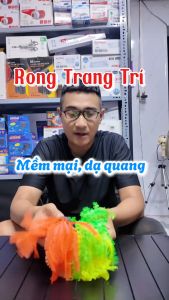 Rong Hải Quỳ Dạ Quang Trang Trí Bể Cá Cảnh Thủy Sinh (Cao 8cm) Màu Mẫu Ngẫu Nhiên