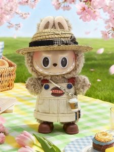 ชุดตุ๊กตาสไตล์ชนบทราบูบุสำหรับตุ๊กตาขนาด 17 ซม ผ้าไวนิล ตัว ประกอบด้วยผ้ากันเปื้อน กระโปรง ชิ้น หมวกผ้ากันเปื้อน และชุดเสื้อผ้าทดแทนที่เหมาะอย่างยิ่ง โบว์ ชุด