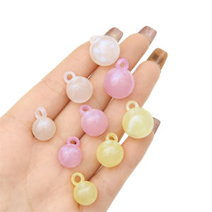 12/14/16mm Plastic Acrylic Round Ball Charm Beads for Necklace Bracelet Keychain DIY Jewelry Making Accessories