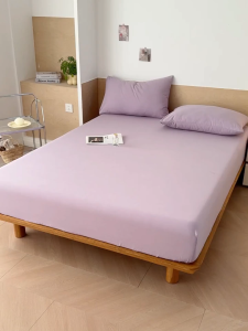 3in1 Bedsheet No Lukot No Gusot(With 2 Pillowcases)Fully Garterized Bedsheet Plain Cotton Bed Sheet Cover With Garter Single/Double/Queen/King Size