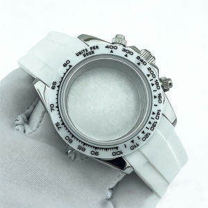 39mm VK63 Watch Case For VK63 Movement Stainless Steel Sapphire Glass Chronograph Watch Case Ceramic Bezel Watch accessories