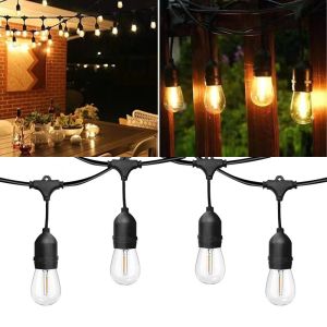 LIKHA 10M/20M/30M LED Bulb String Lights Outdoor Waterproof Light Garden String Light Fairy Warm Light