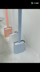 Crevice flat toilet brush Wall-mounted long handle toilet brush. Multifunctional toilet cleaning brush
