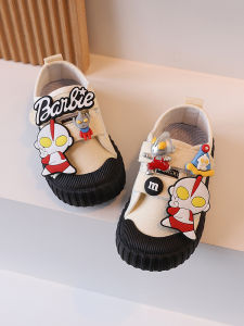 Casual Canvas Shoes for Kids with Magic Tape Low Cut Spring Autumn Seasonal Footwear for Toddlers And Preschool Children