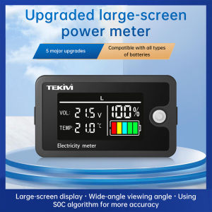 DC 8-100V High Precision LCD Digital Display Voltage and Electricity Indicator Ternary/Lithium Iron/Acid Battery Universal