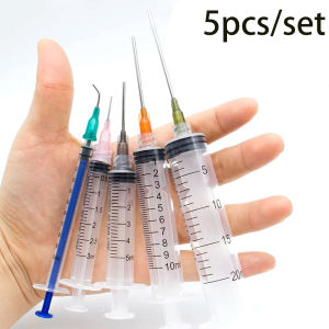1 Set of 80Pcs Glue Applicator Syringes with Blunt Tip Needle and Cap for Liquids Glues Inks Perfumes and Lip Glosses