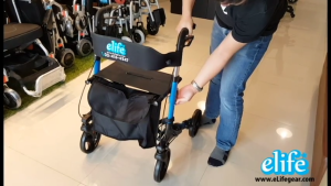 รถเข็นช่วยเดิน elife รุ่น Ew-21 รถเข็นวีลแชร์สําหรับผู้สูงอายุ ผู้ป่วยทํากายภาพบําบัด ออกกําลังขา คนชรา รถเข็นช่วยเดินคนไข้รับน้ําหนักได้ 100กก.