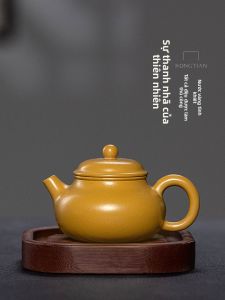 GUYUETANG | Bình Trà Tím Đất Sét Handmade Mini